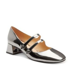 Coach Metallic Silver Flats